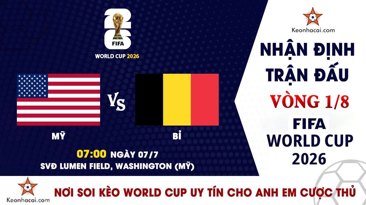 World Cup 2026 – Nhận Định Mỹ vs Bỉ, 07h00 Ngày 07/07: Đẳng cấp Quỷ đỏ hay lợi thế sân nhà?
